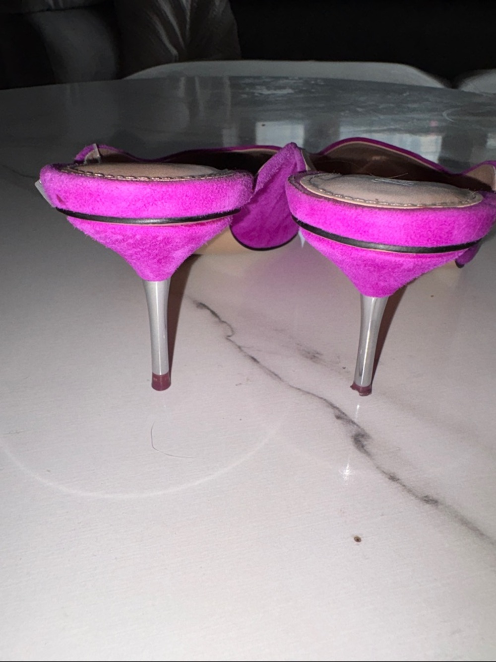 ZARA Purple Pointed-Toe Mules Size 39 - Picture 4 of 6